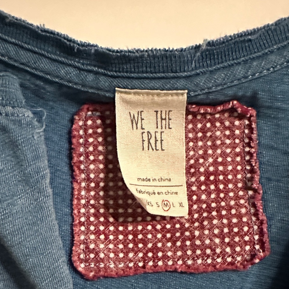 We The Free Multicolor Patchwork Blouse - image 2